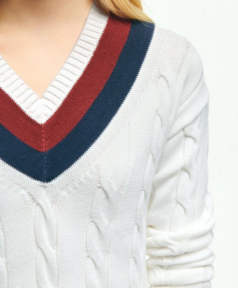 Supima® Cotton Tennis Sweater, image 3