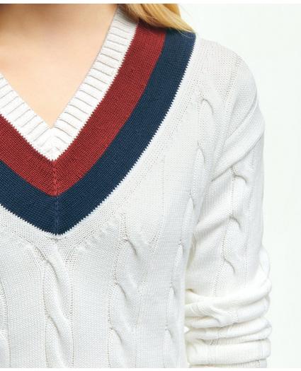 Supima® Cotton Tennis Sweater, image 3