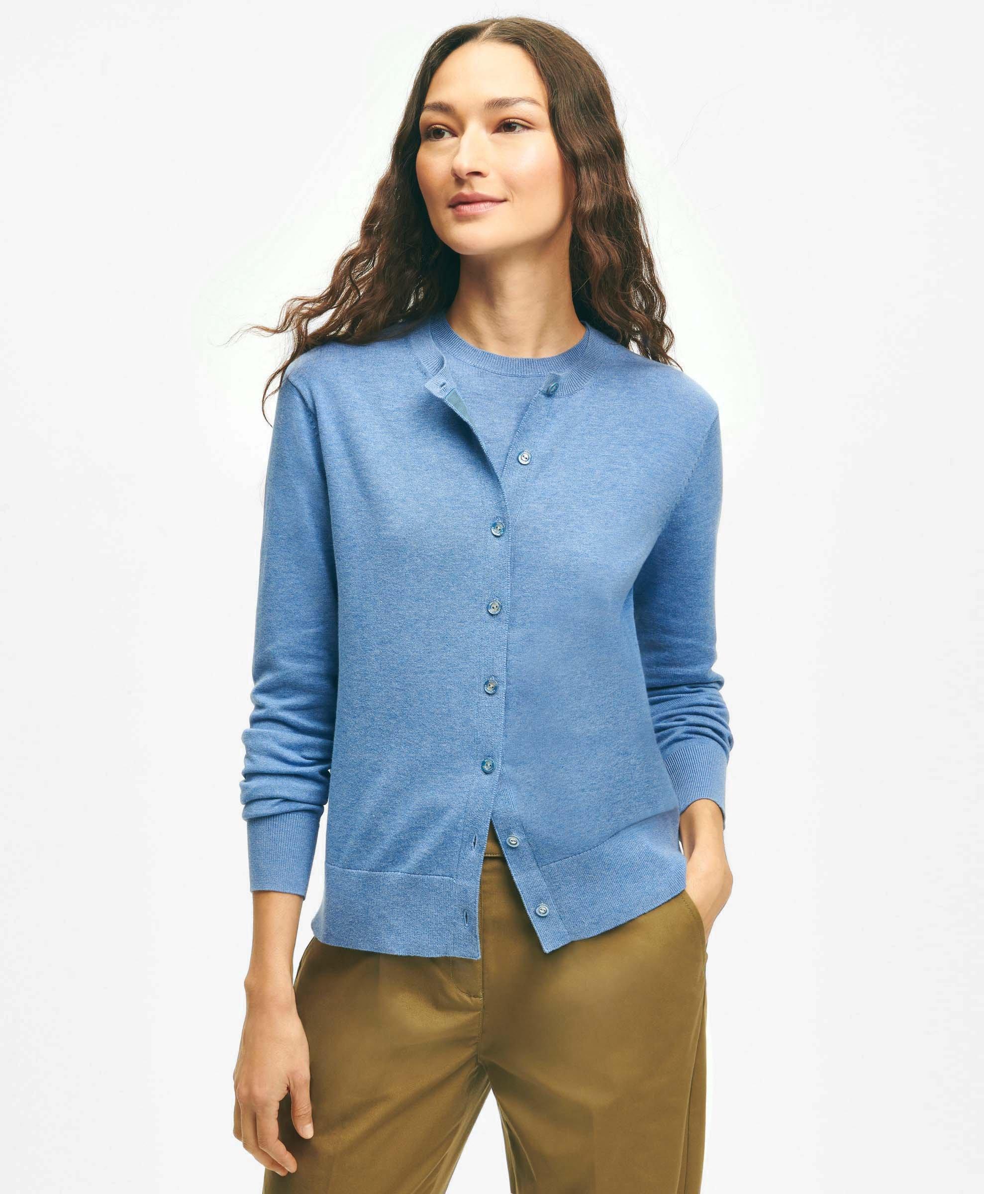 Blue cotton hotsell cardigan womens