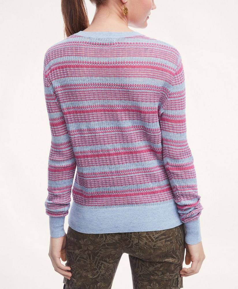 Linen Cotton Stripe Sweater, image 2
