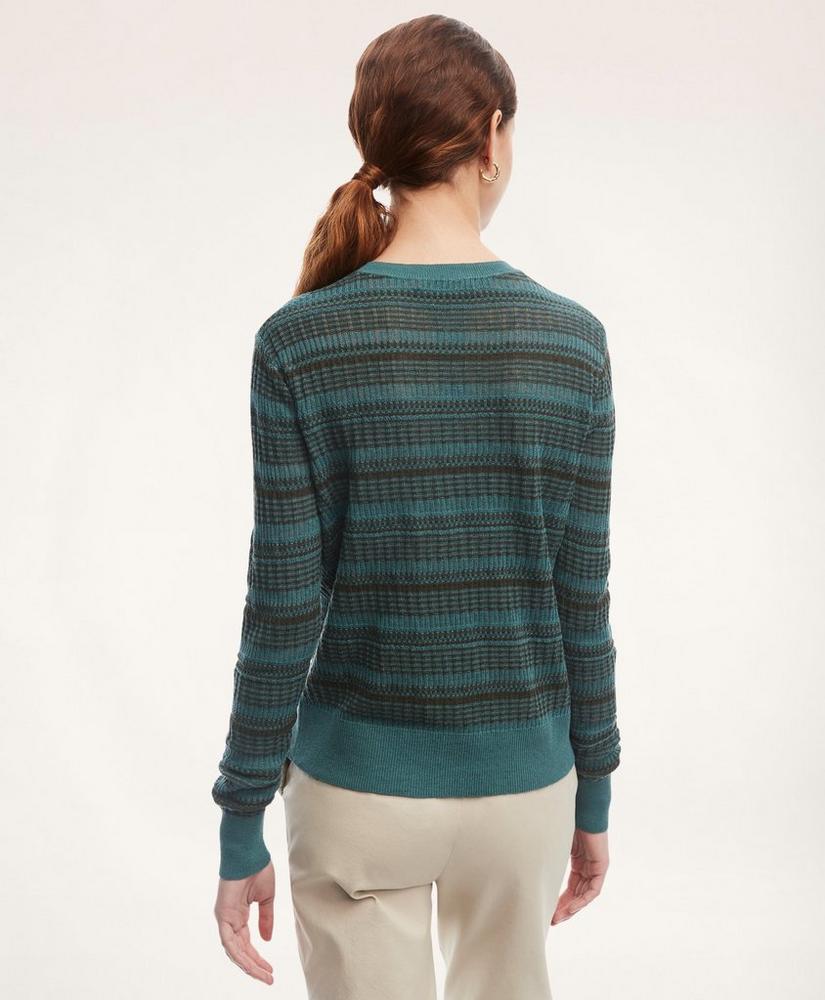 Linen Cotton Stripe Sweater, image 3