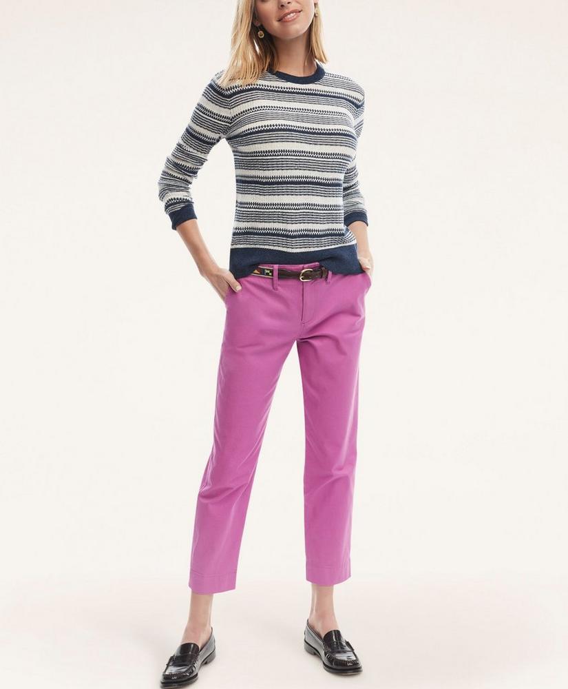 Linen Cotton Stripe Sweater, image 2