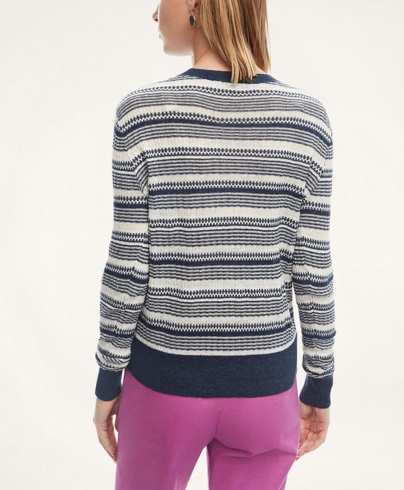 Linen Cotton Stripe Sweater, image 3