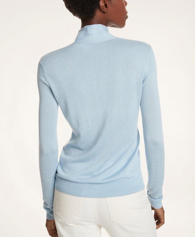 Silk-Cashmere Shawl-Collar Sweater, image 2