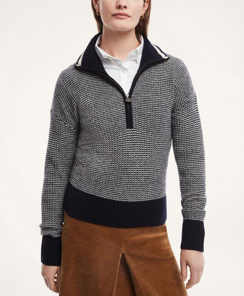 Lambswool Half-Zip Sweater, image 2