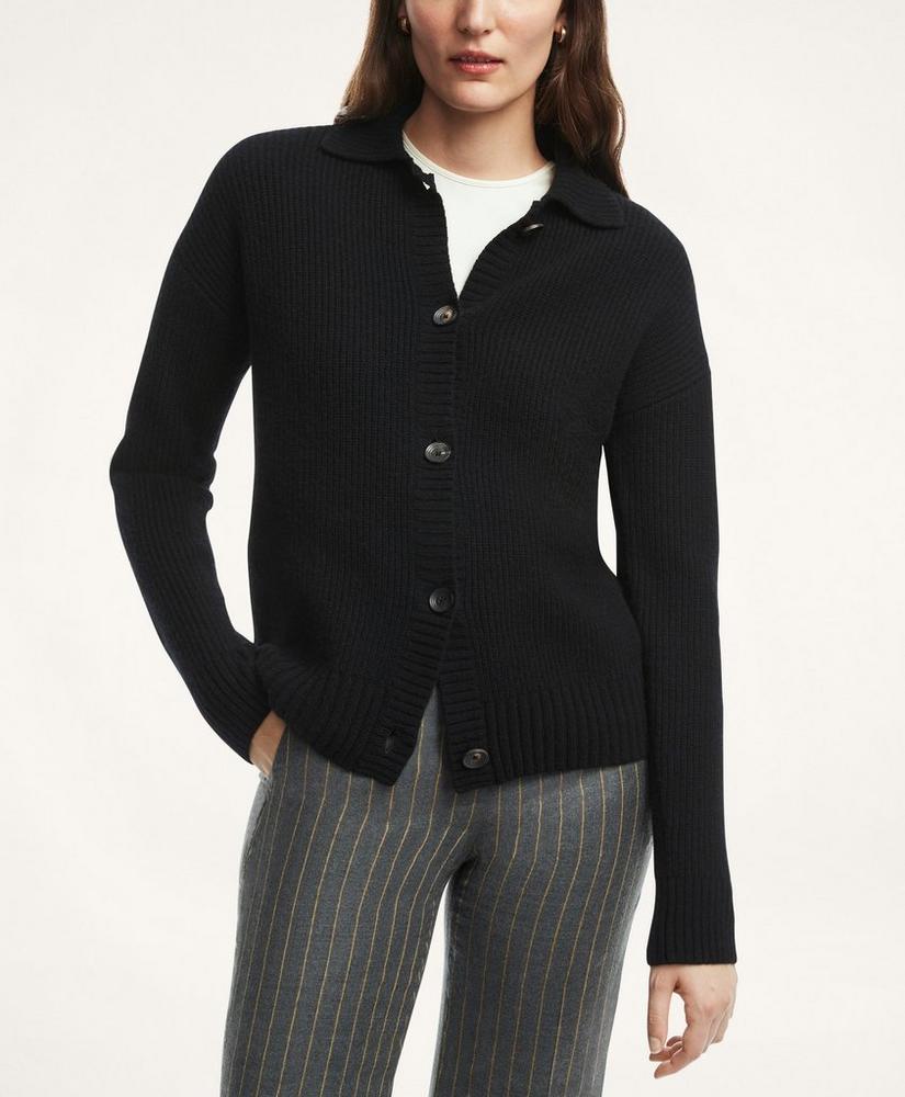 Merino Wool Cashmere Blend Sweater Jacket, image 3