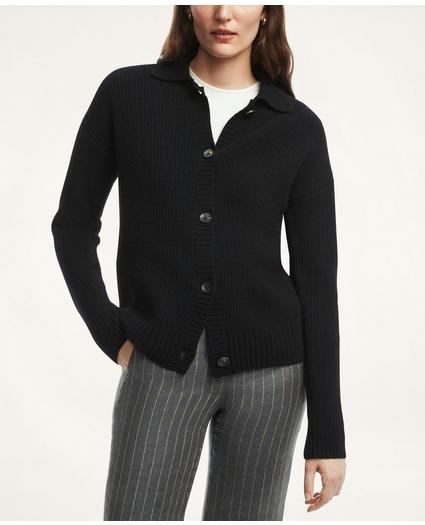 Merino Wool Cashmere Blend Sweater Jacket, image 3