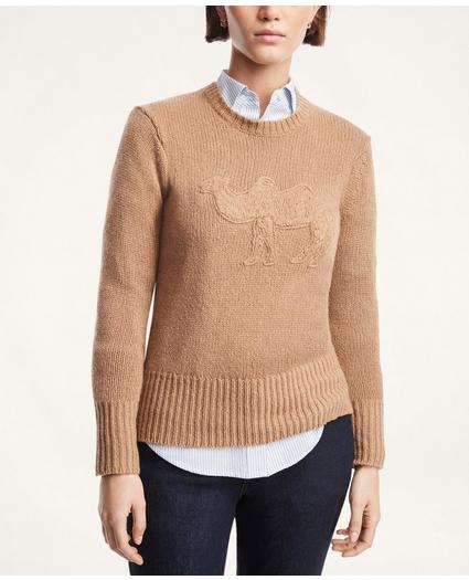 Camel Hair Embroidered Sweater, image 1