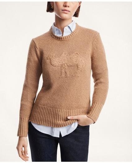 Camel Hair Embroidered Sweater, image 2