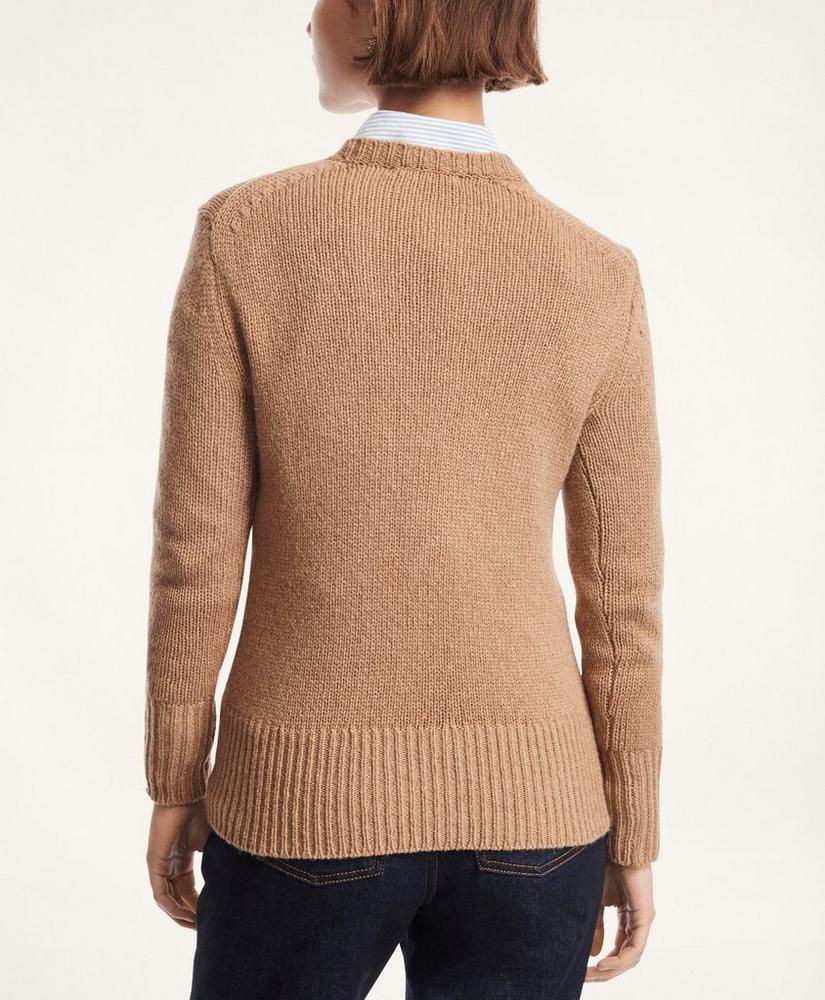 Camel Hair Embroidered Sweater, image 3