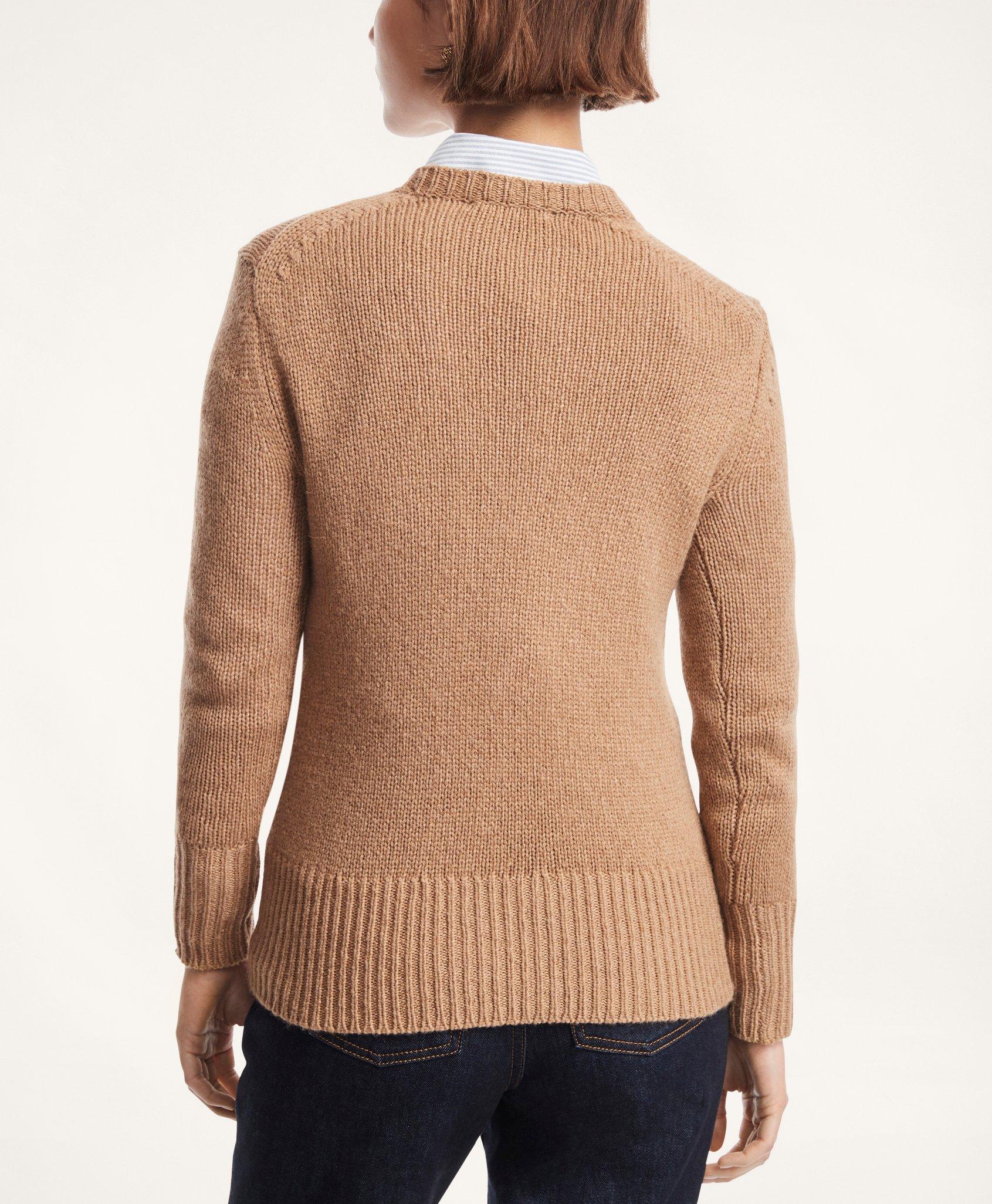 Shawl Collar Camel Hair Cardigan