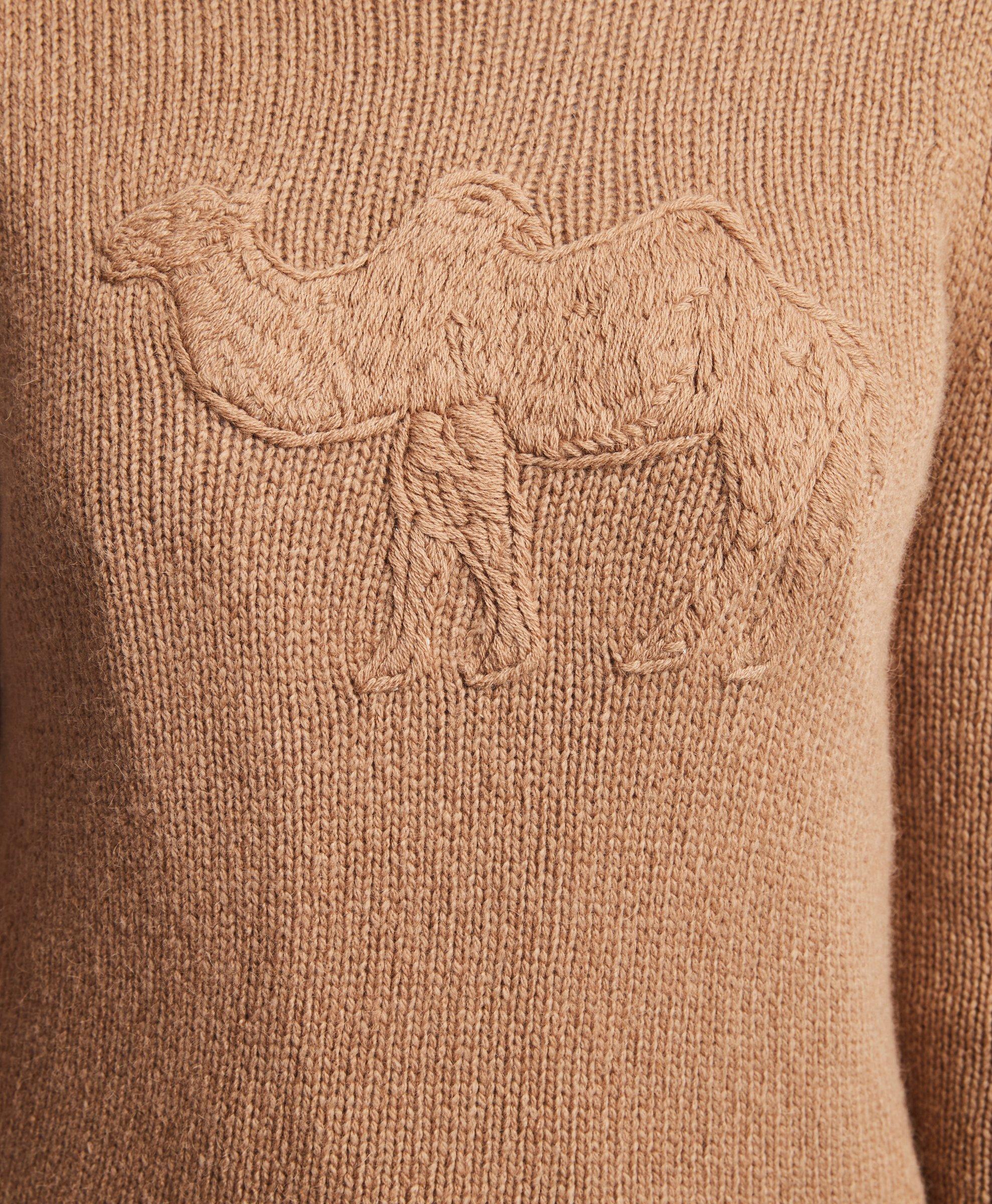 Camel Hair Embroidered Sweater