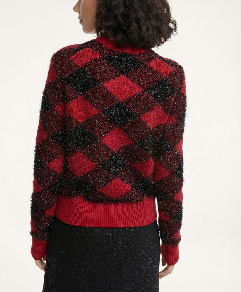 Buffalo Check Jacquard Shine Sweater, image 3