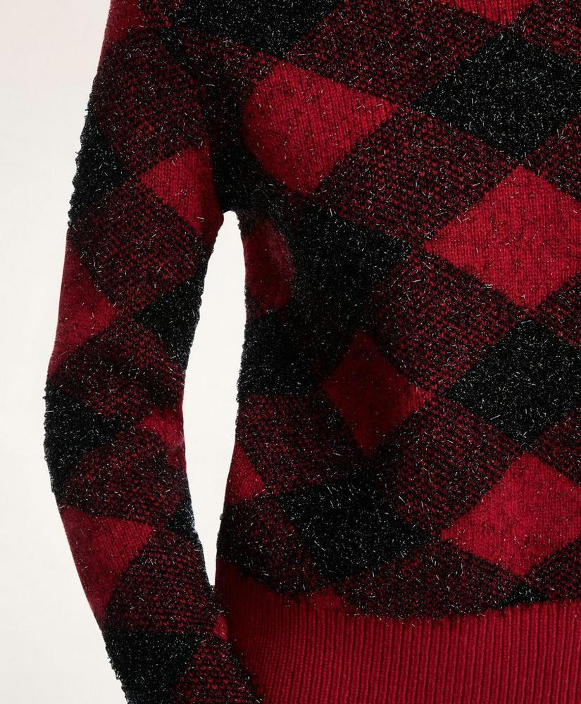 Buffalo Check Jacquard Shine Sweater, image 4
