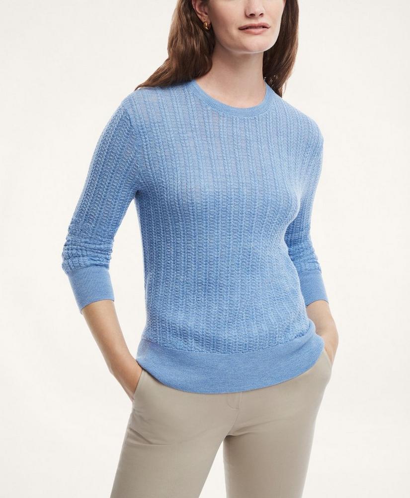 Merino Wool Cable Stitch Sweater, image 1