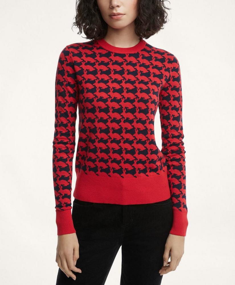 Women's Lunar New Year Cotton Cashmere Blend Intarsia Sweater, image 1