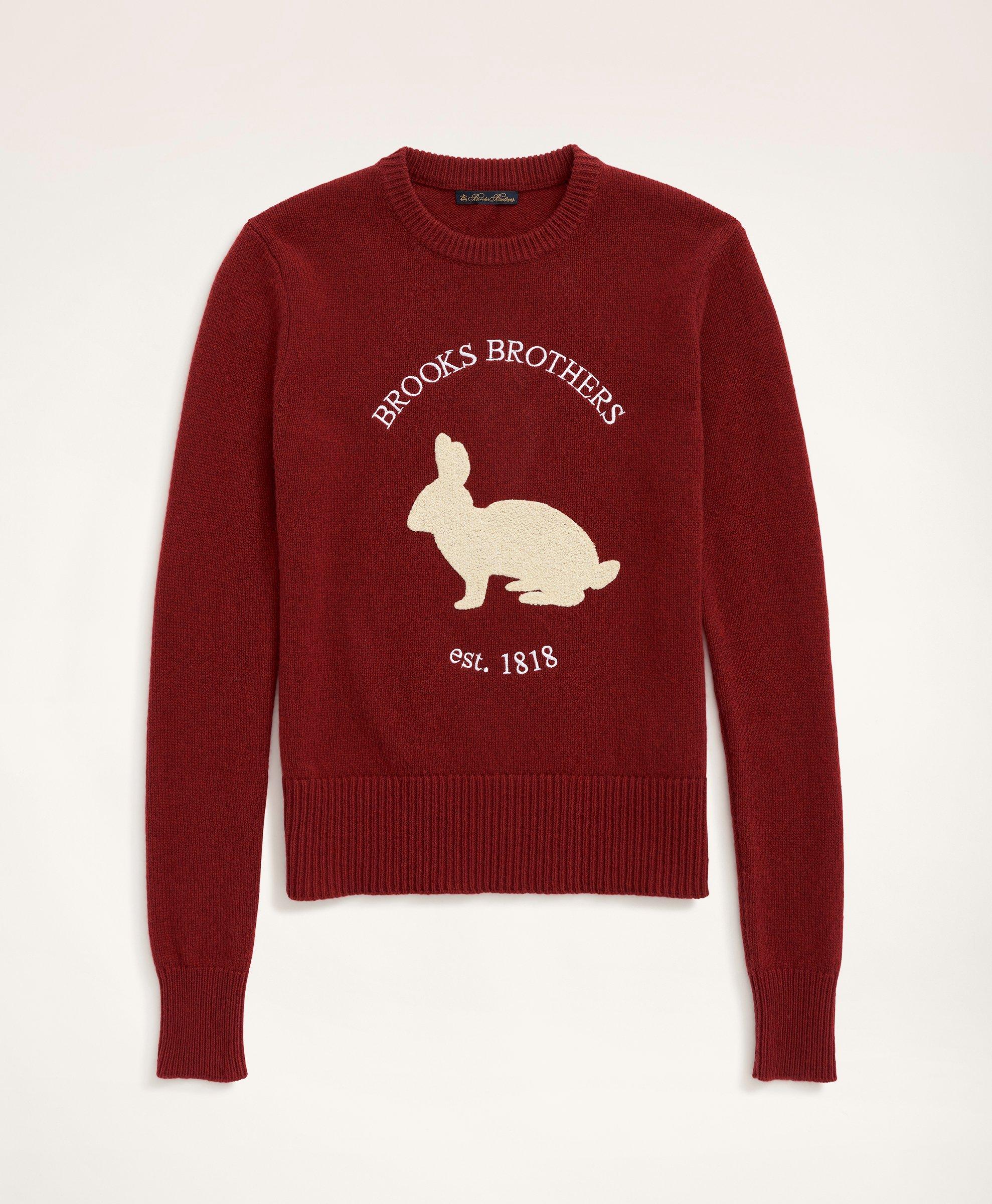 Women's Lunar New Year Merino Wool Blend Rabbit Sweater