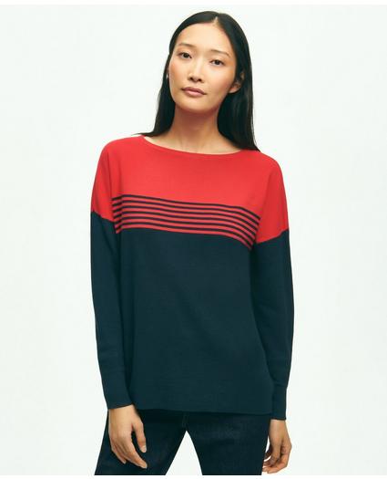 Striped Relaxed Hem Sweater, image 1
