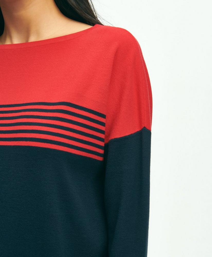 Striped Relaxed Hem Sweater, image 4