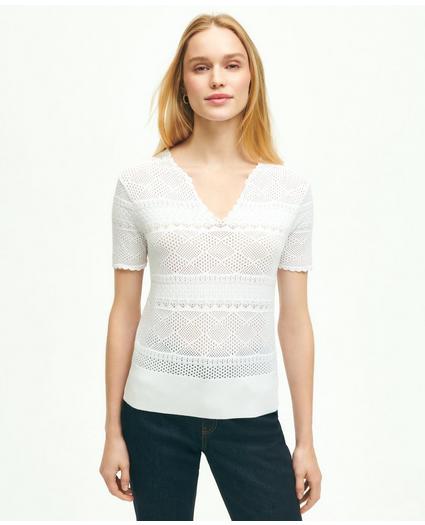 Lightweight Pointelle Sweater, image 1