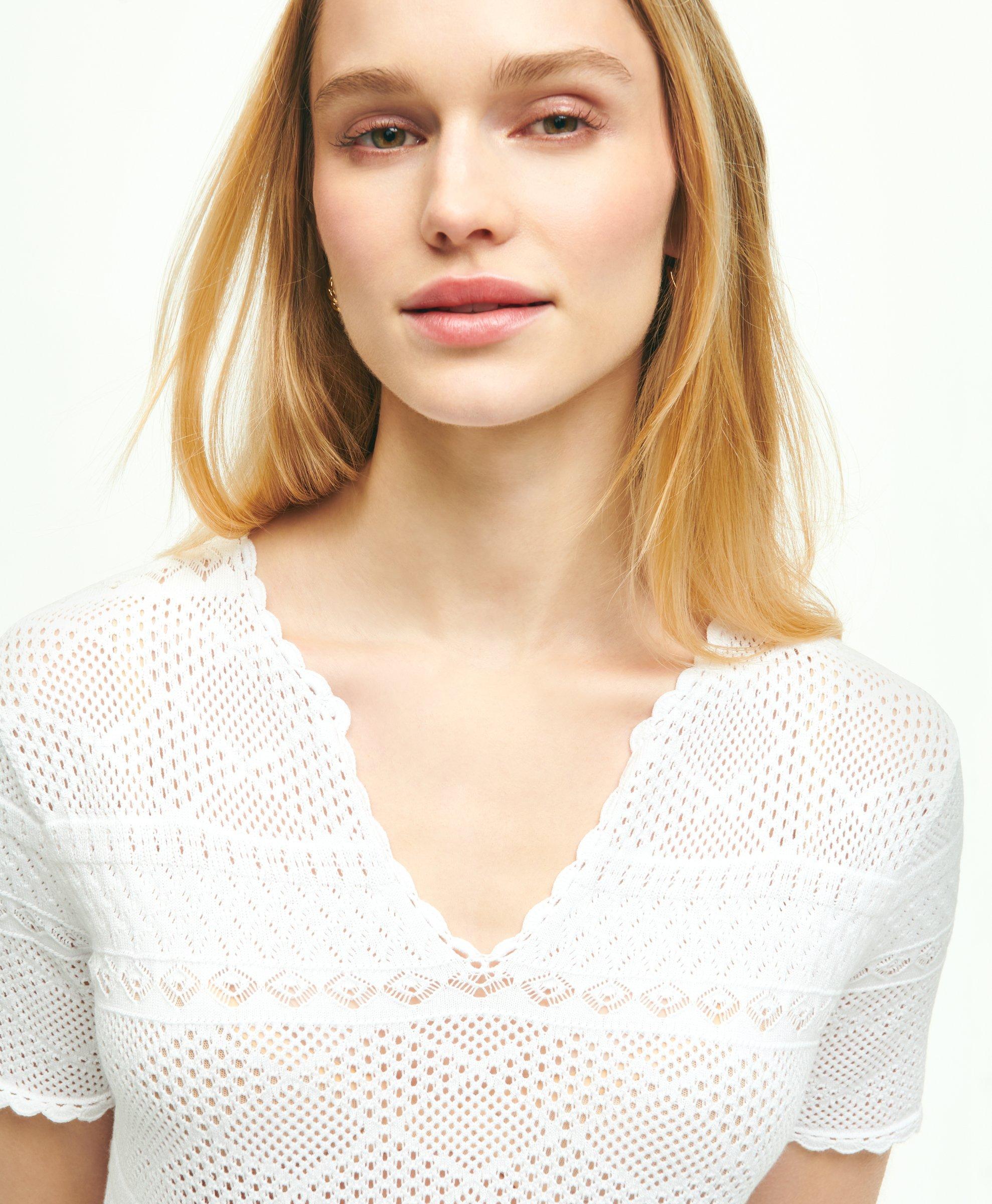 Lightweight Pointelle Sweater, image 2