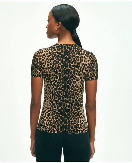 Merino Wool Leopard Print Shell, image 2