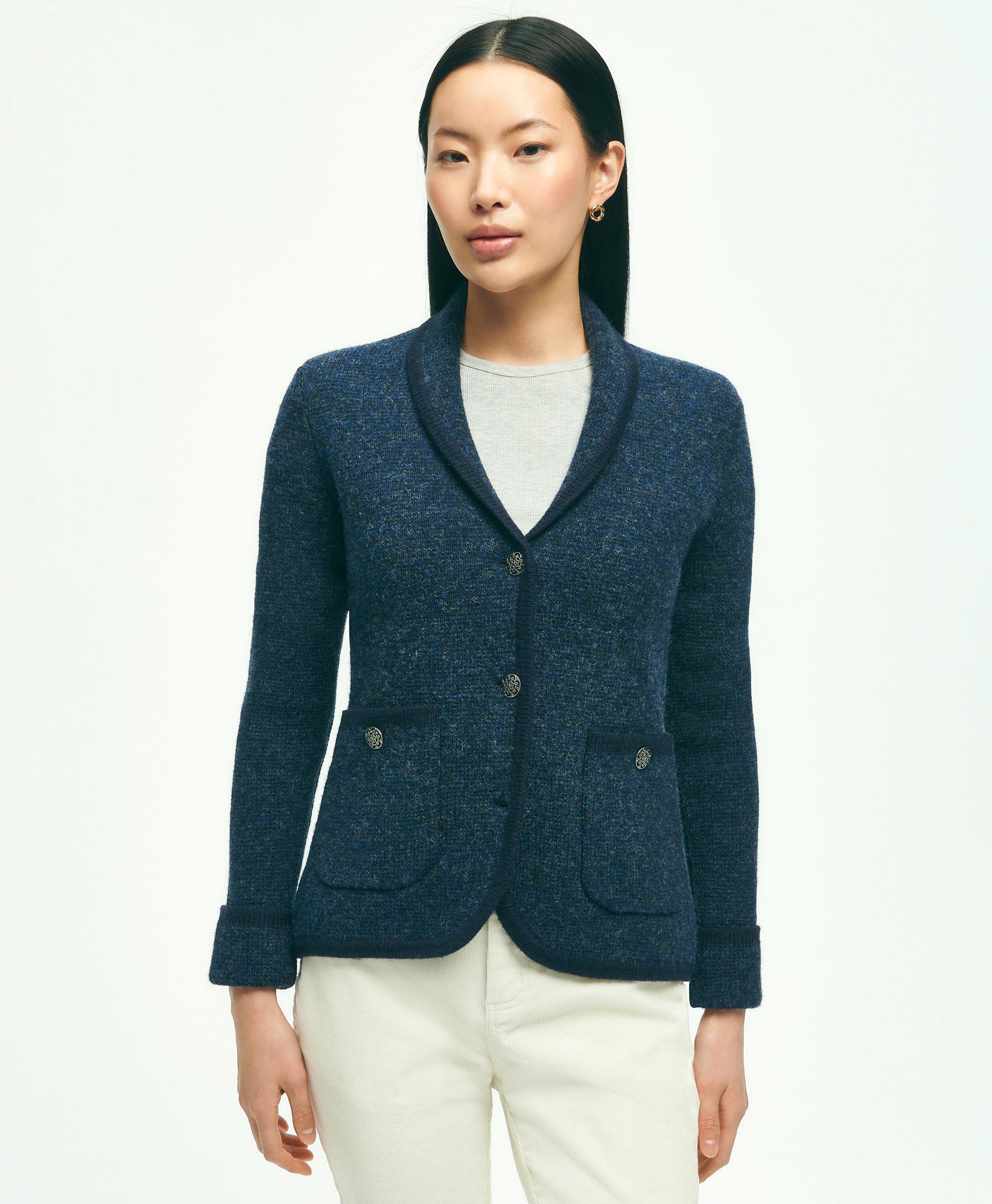 Wool Shawl Collar Sweater Jacket