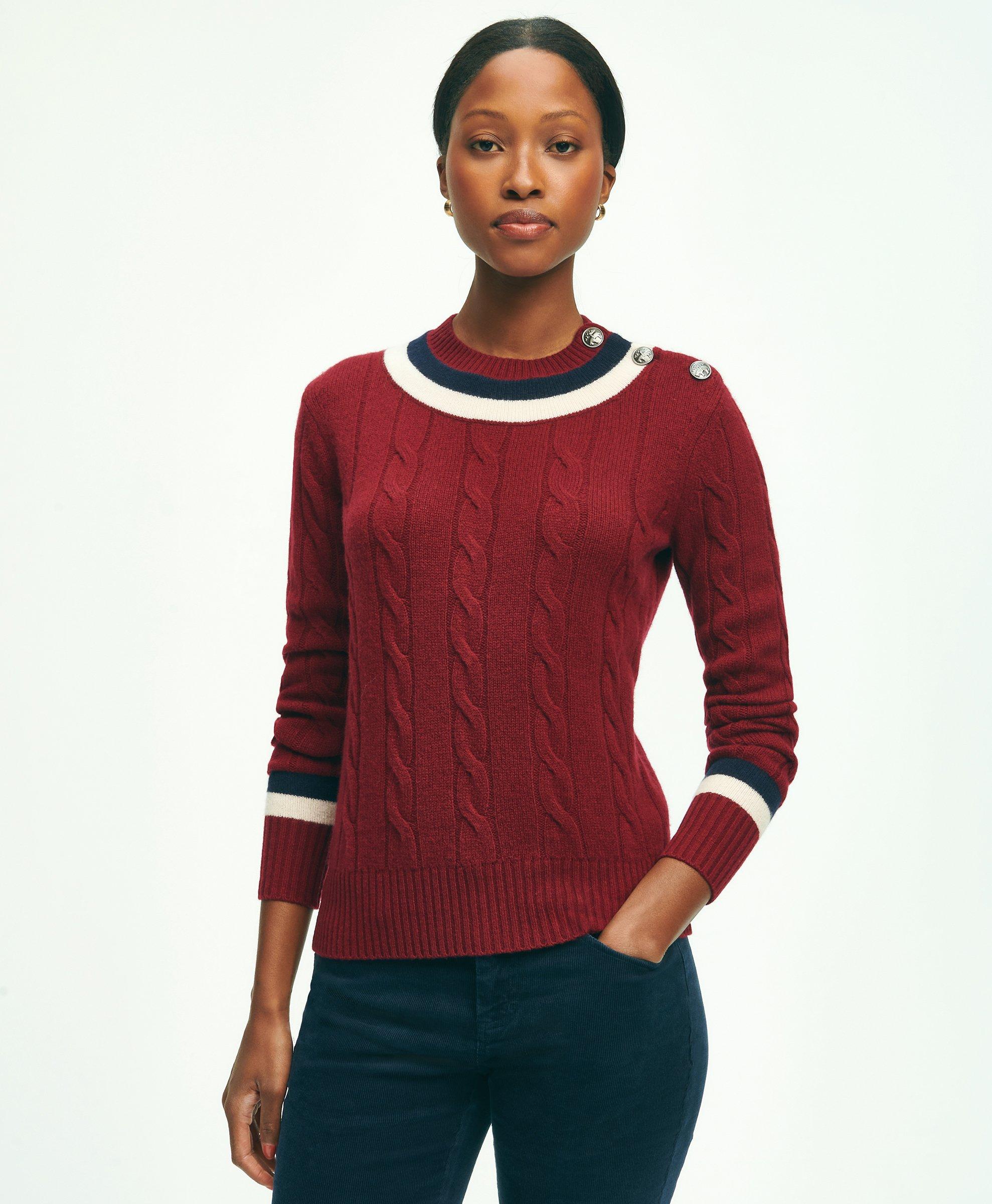 Merino Wool Cashmere Tennis Sweater