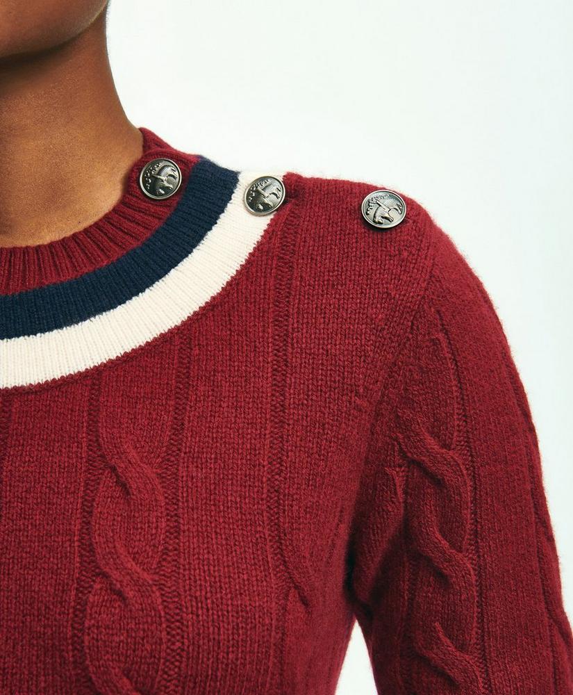 Merino Wool Cashmere Tennis Sweater, image 5
