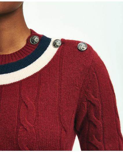 Merino Wool Cashmere Tennis Sweater, image 5