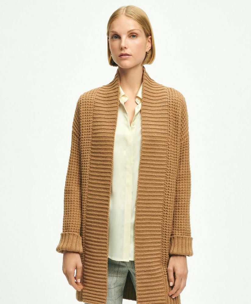Camel Hair Open Front Cardigan, image 6