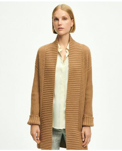 Camel Hair Open Front Cardigan, image 6