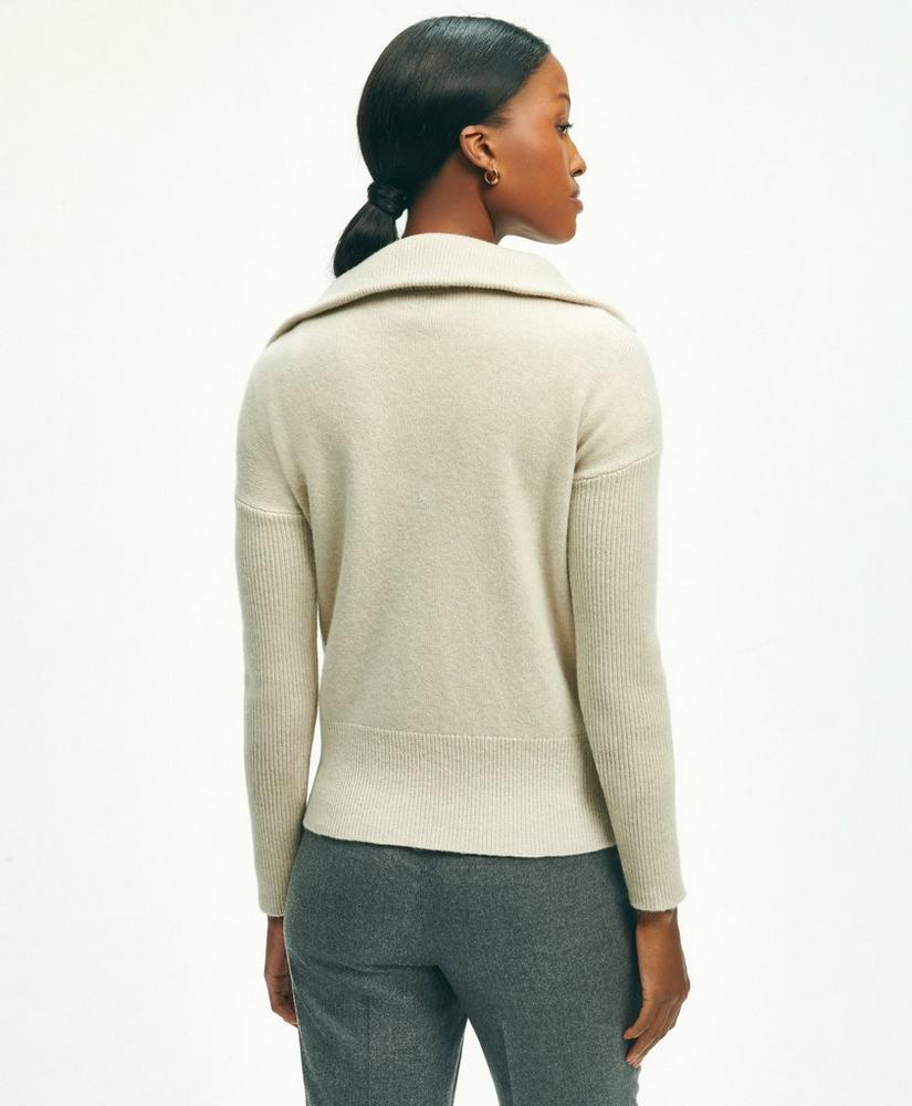 Wool Cashmere Half-Zip Sweater, image 2