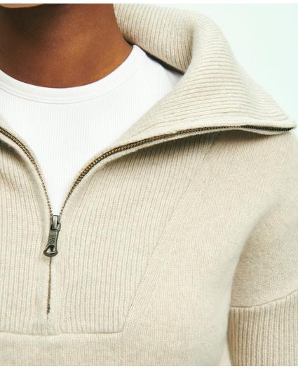 Wool Cashmere Half-Zip Sweater, image 4