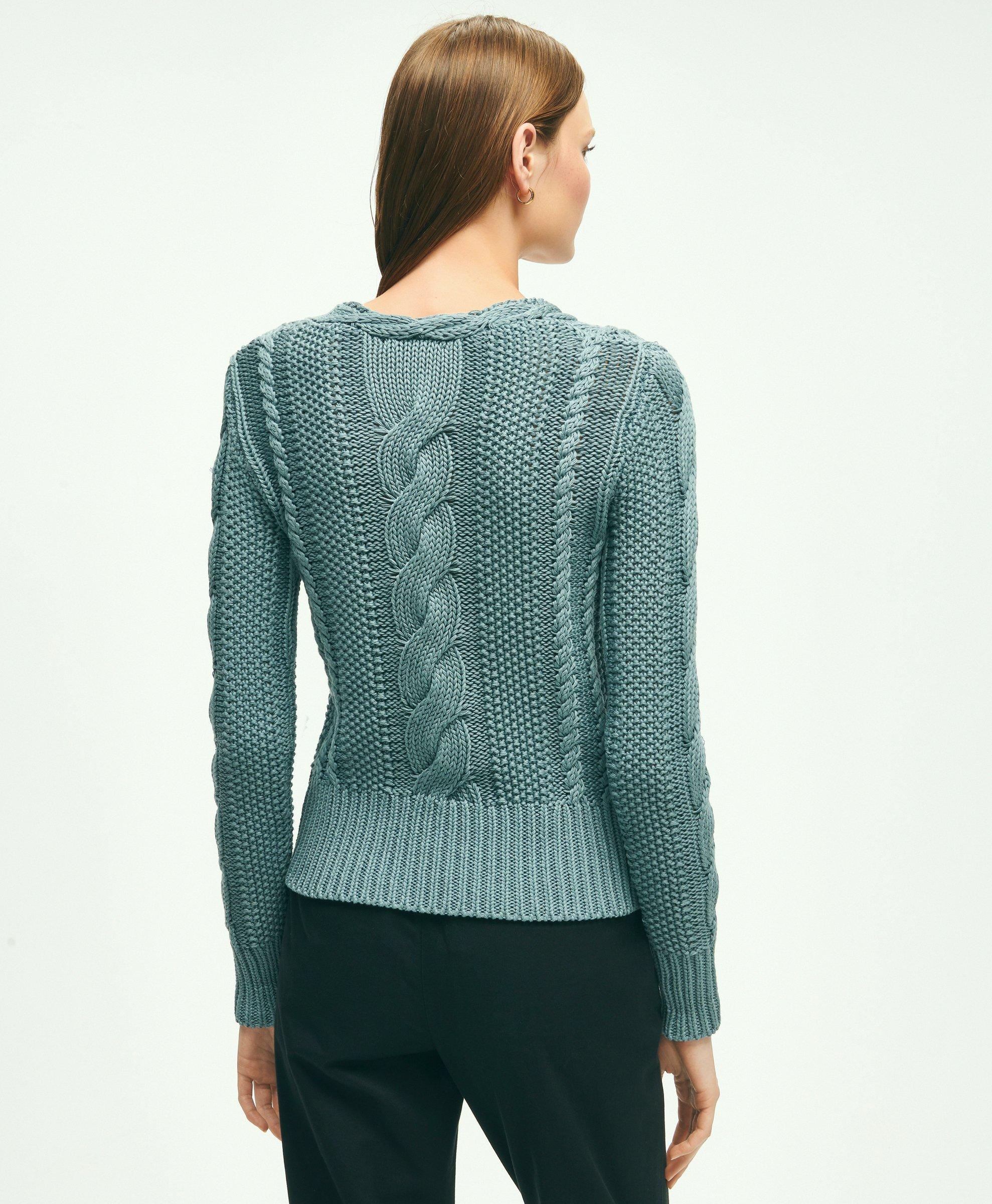 Classic Cable V Neck Sweater, Knitwear