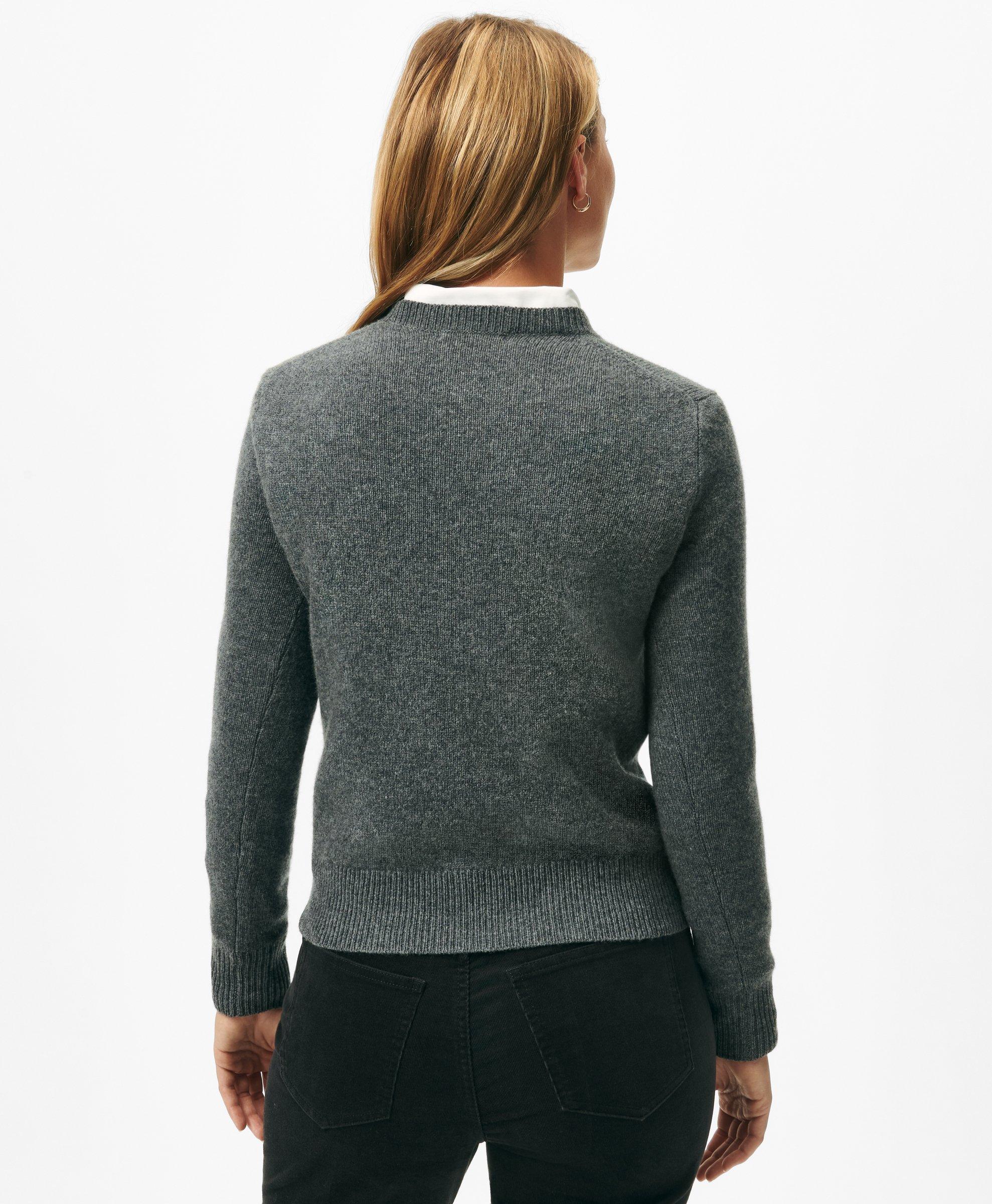 Beaded Golden Fleece® Emblem Sweater in Merino Wool-Cashmere Blend