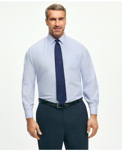 Stretch Big & Tall Dress Shirt, Non-Iron Pinpoint Spread Collar, image 1