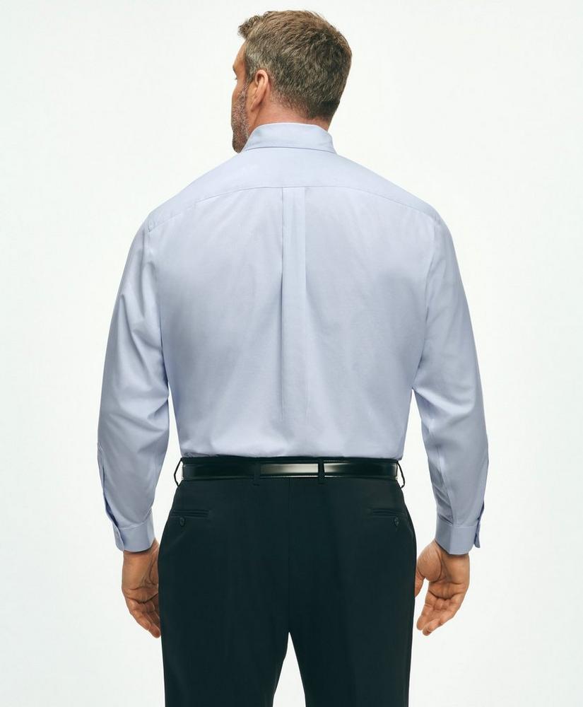 Stretch Big & Tall Dress Shirt, Non-Iron Pinpoint Button-Down Collar, image 4