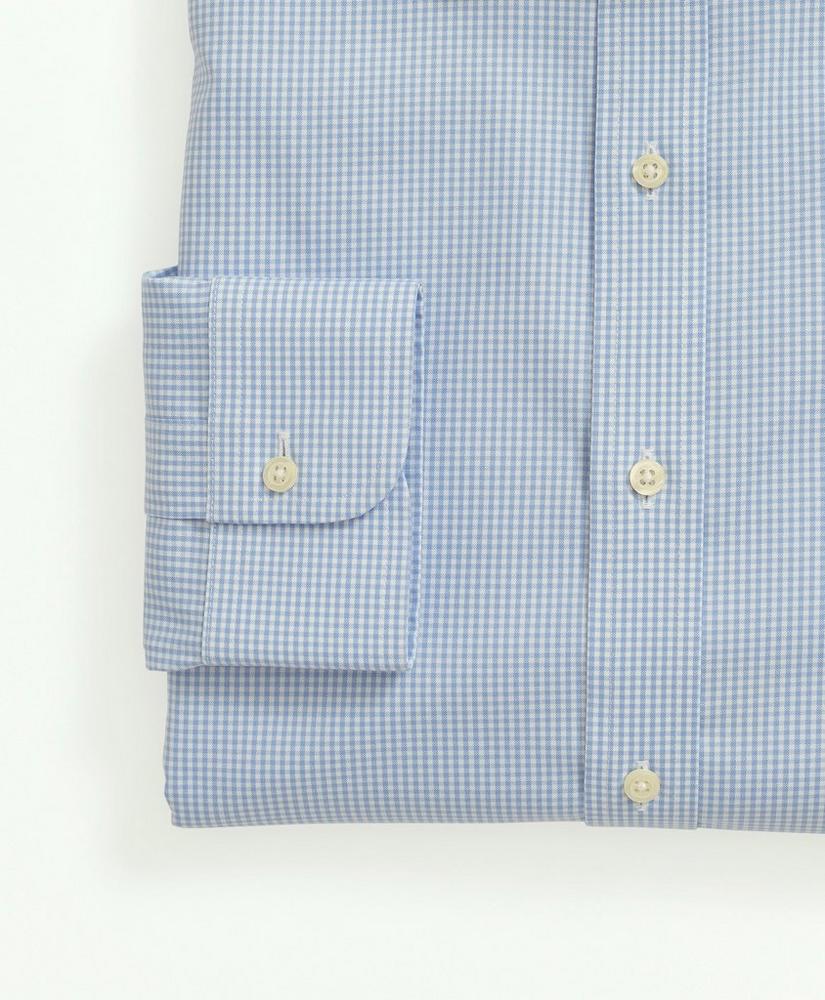 Big & Tall Stretch Supima® Cotton Non-Iron Pinpoint Oxford Ainsley Collar, Gingham Dress Shirt, image 6
