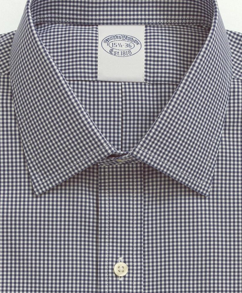 Big & Tall Stretch Supima® Cotton Non-Iron Pinpoint Oxford Ainsley Collar, Gingham Dress Shirt, image 5