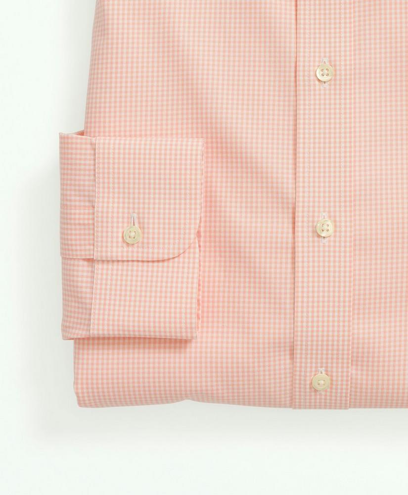 Big & Tall Stretch Supima® Cotton Non-Iron Pinpoint Oxford Ainsley Collar, Gingham Dress Shirt, image 4
