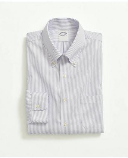 Big & Tall Stretch Supima® Cotton Non-Iron Pinpoint Oxford Button-Down Collar, Candy Stripe Dress Shirt, image 5