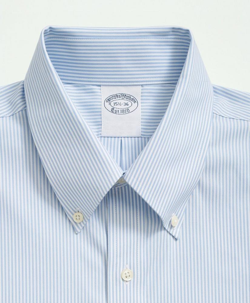 Big & Tall Stretch Supima® Cotton Non-Iron Pinpoint Oxford Button-Down Collar, Candy Stripe Dress Shirt, image 3