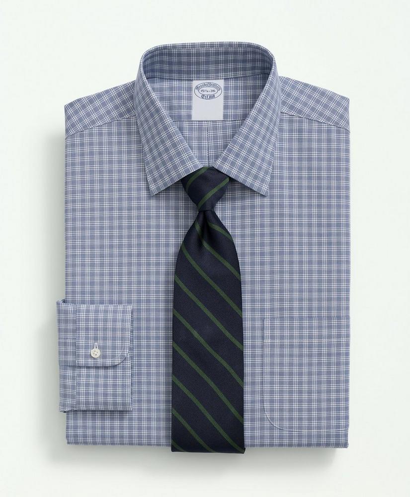 Big & Tall Stretch Supima® Cotton Non-Iron Poplin Ainsley Collar, Checked Dress Shirt, image 1