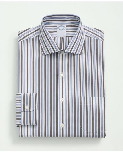 Big & Tall Stretch Supima® Cotton Non-Iron  Pinpoint English Collar, Striped Dress Shirt, image 3