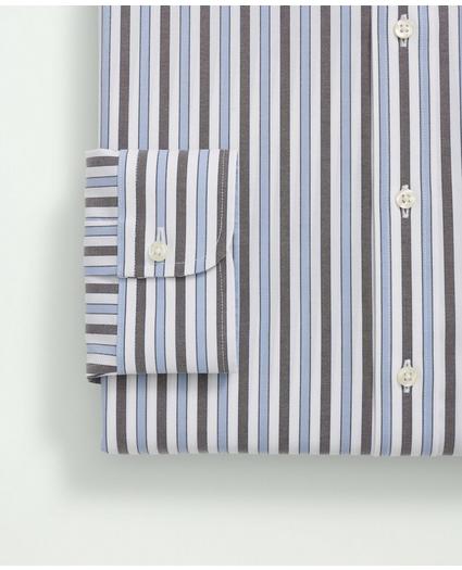 Big & Tall Stretch Supima® Cotton Non-Iron  Pinpoint English Collar, Striped Dress Shirt, image 4