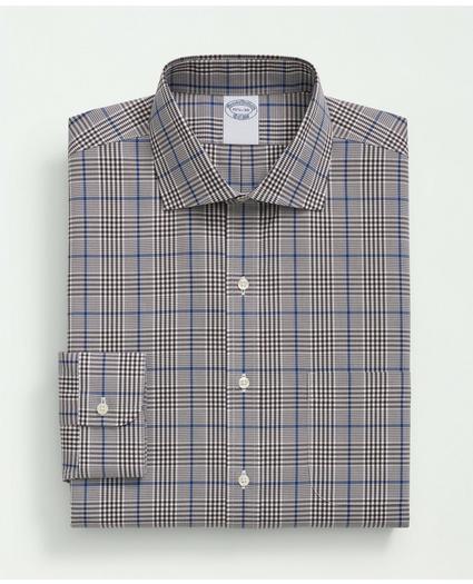 Big & Tall Stretch Supima® Cotton Non-Iron  Pinpoint English Collar, Glen Plaid Dress Shirt, image 3