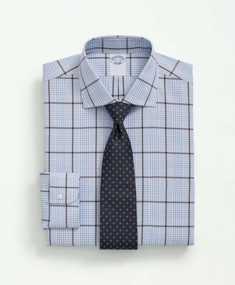 Big & Tall Stretch Supima® Cotton Non-Iron Pinpoint English Collar, Glen  Plaid Dress Shirt