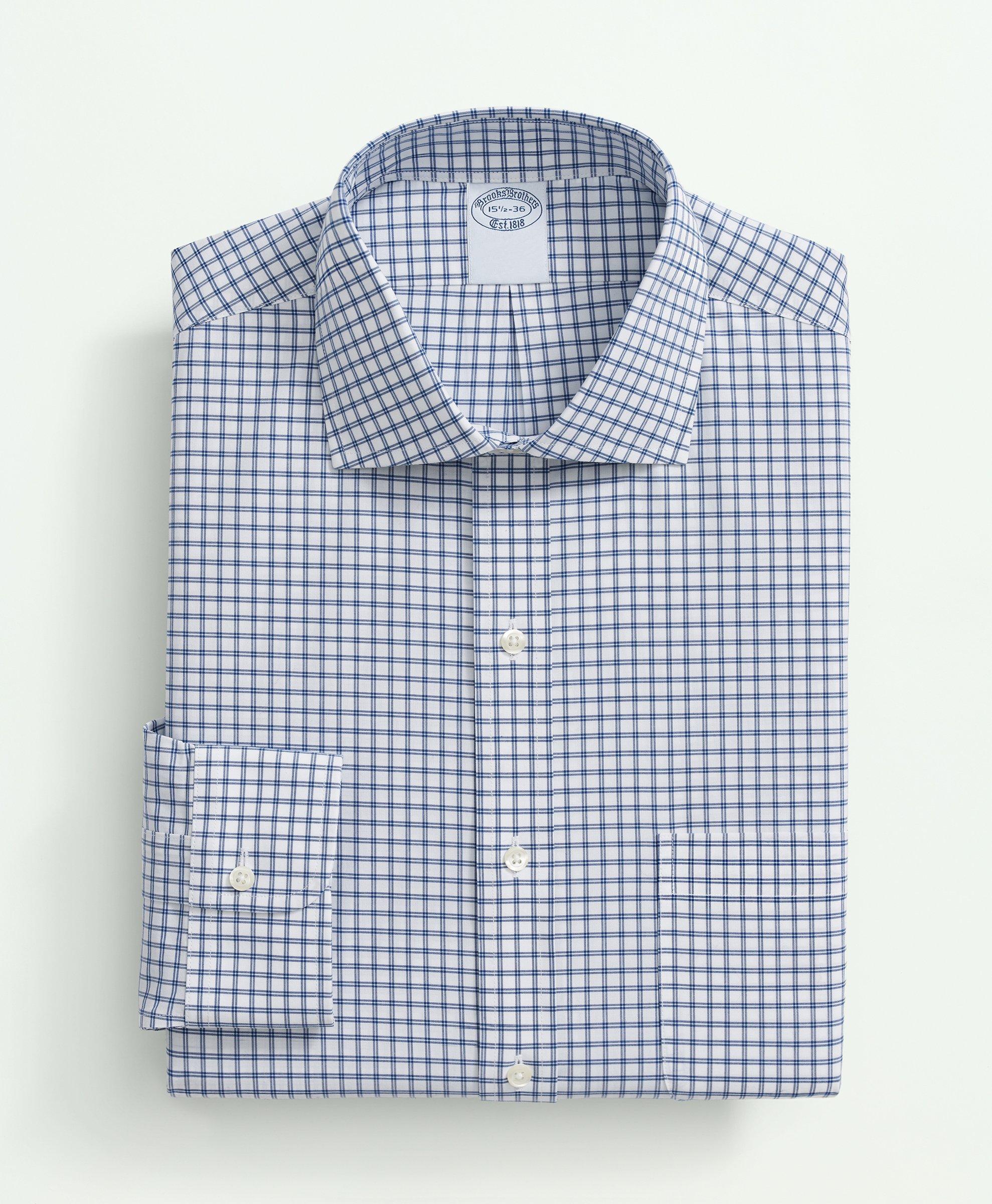 Stretch Big & Tall Supima® Cotton Non-Iron Poplin English Spread Collar ...