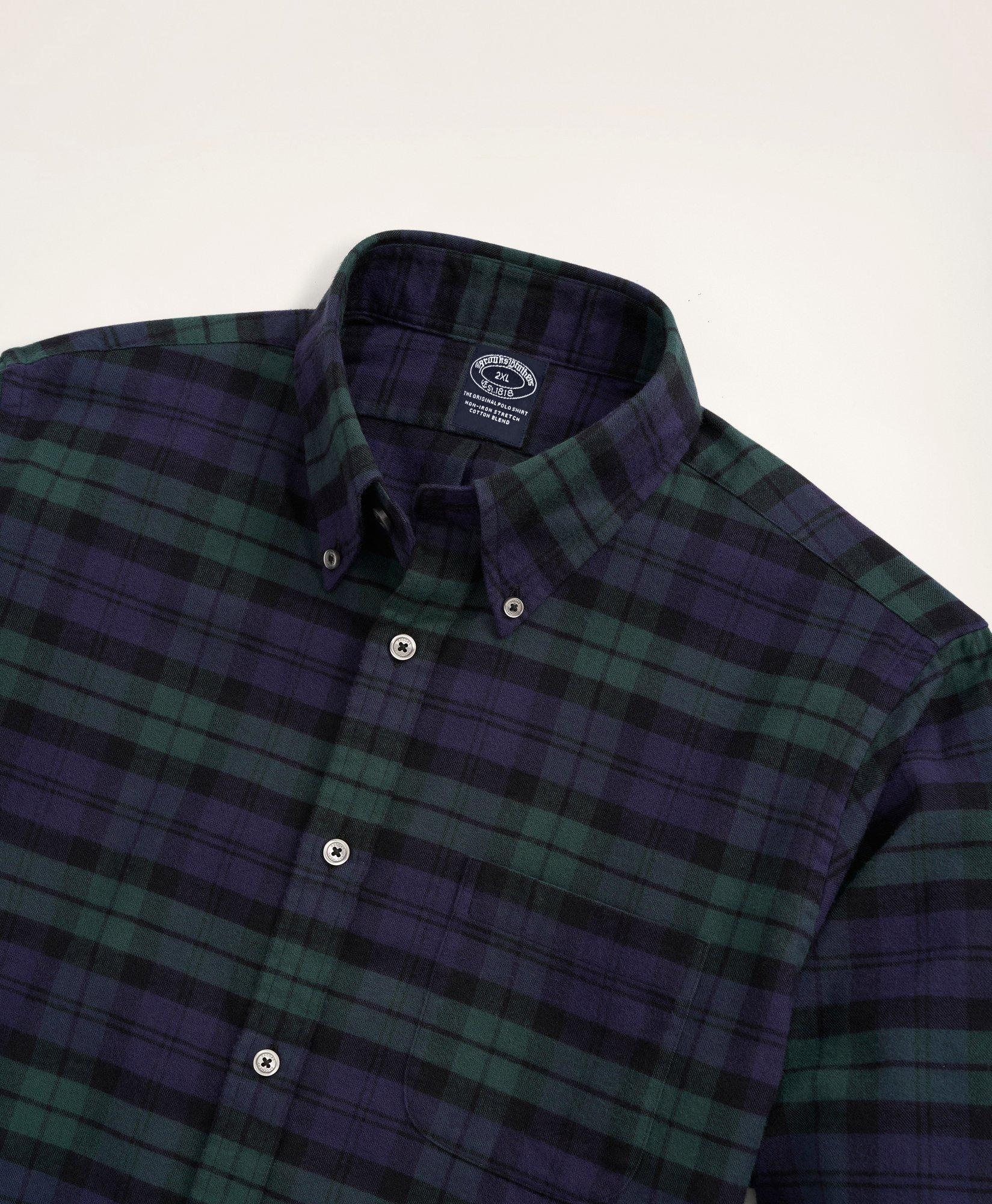 Flannel best sale polo shirt